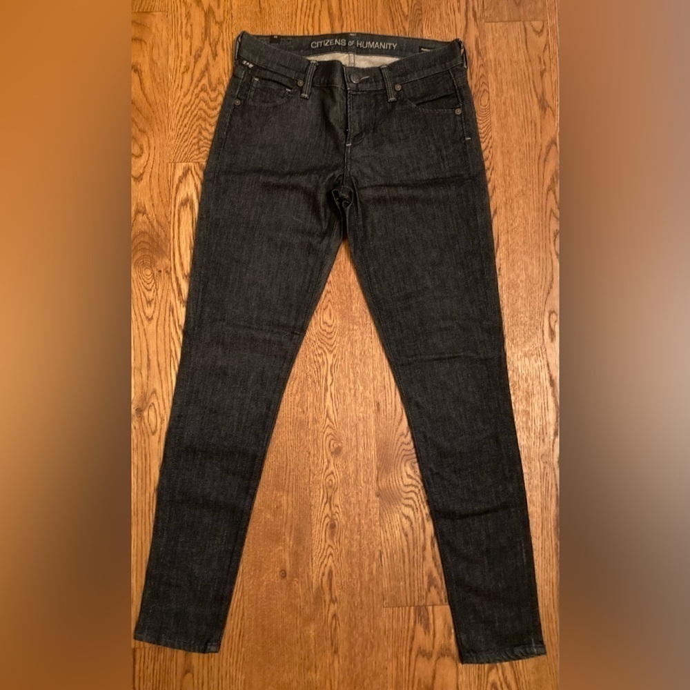 Citizens of Humanity Phantom Cropped Skinny Leg Jeans, Black Sz-25‎